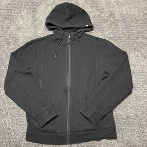 FIGS Mens Full Zip Hoodie Sweatshirt Jacket Size L Black Long Sleeve